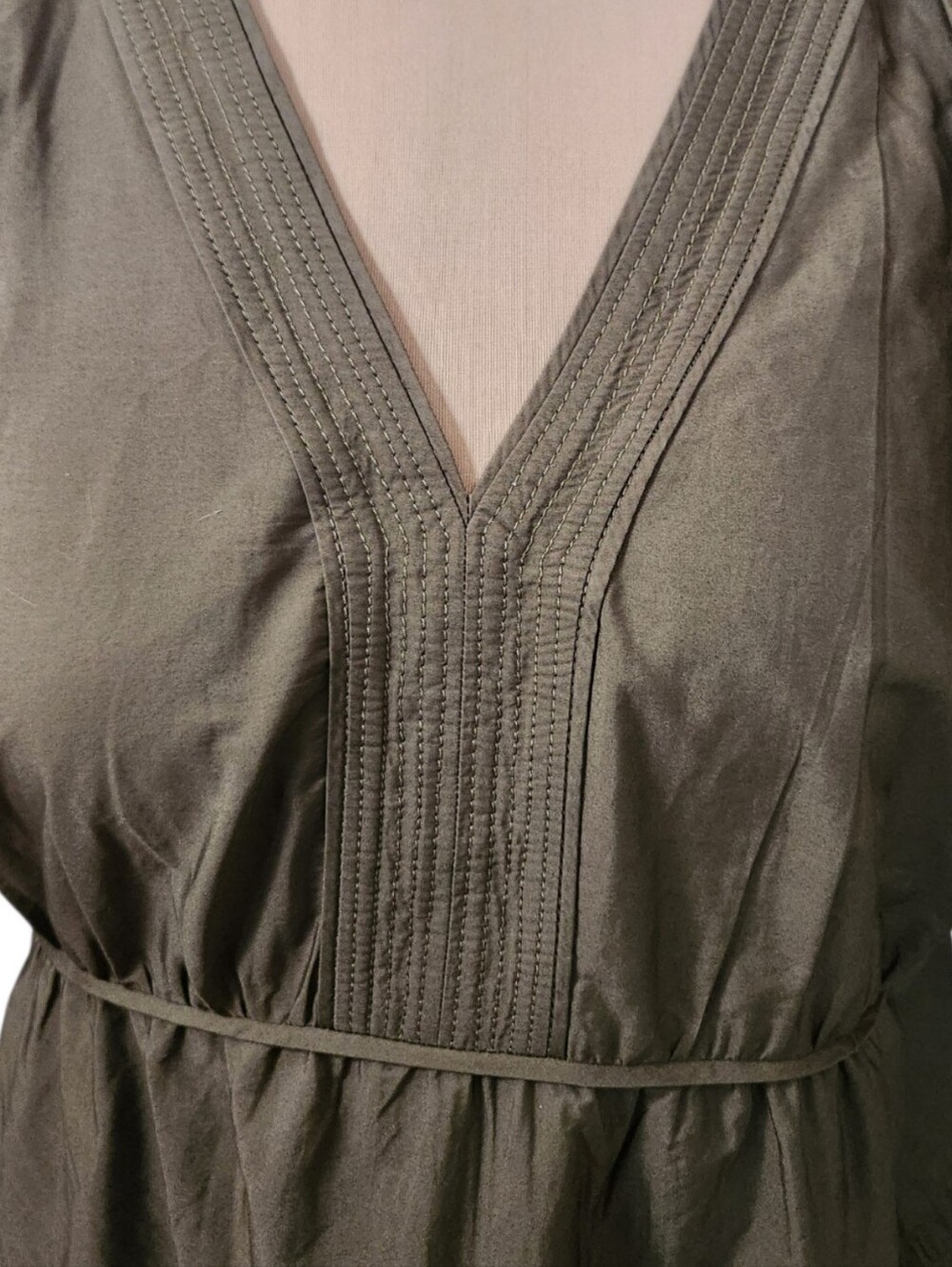 MADEWELL Puff Sleeve Maxi Prarie Dress in Poplin - Size XL - Picture 5 of 16